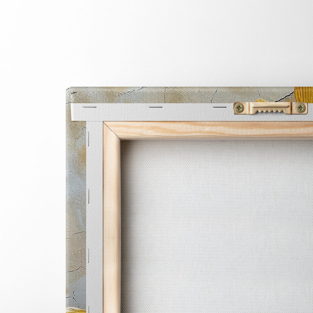 Yellow leaves on a white surface