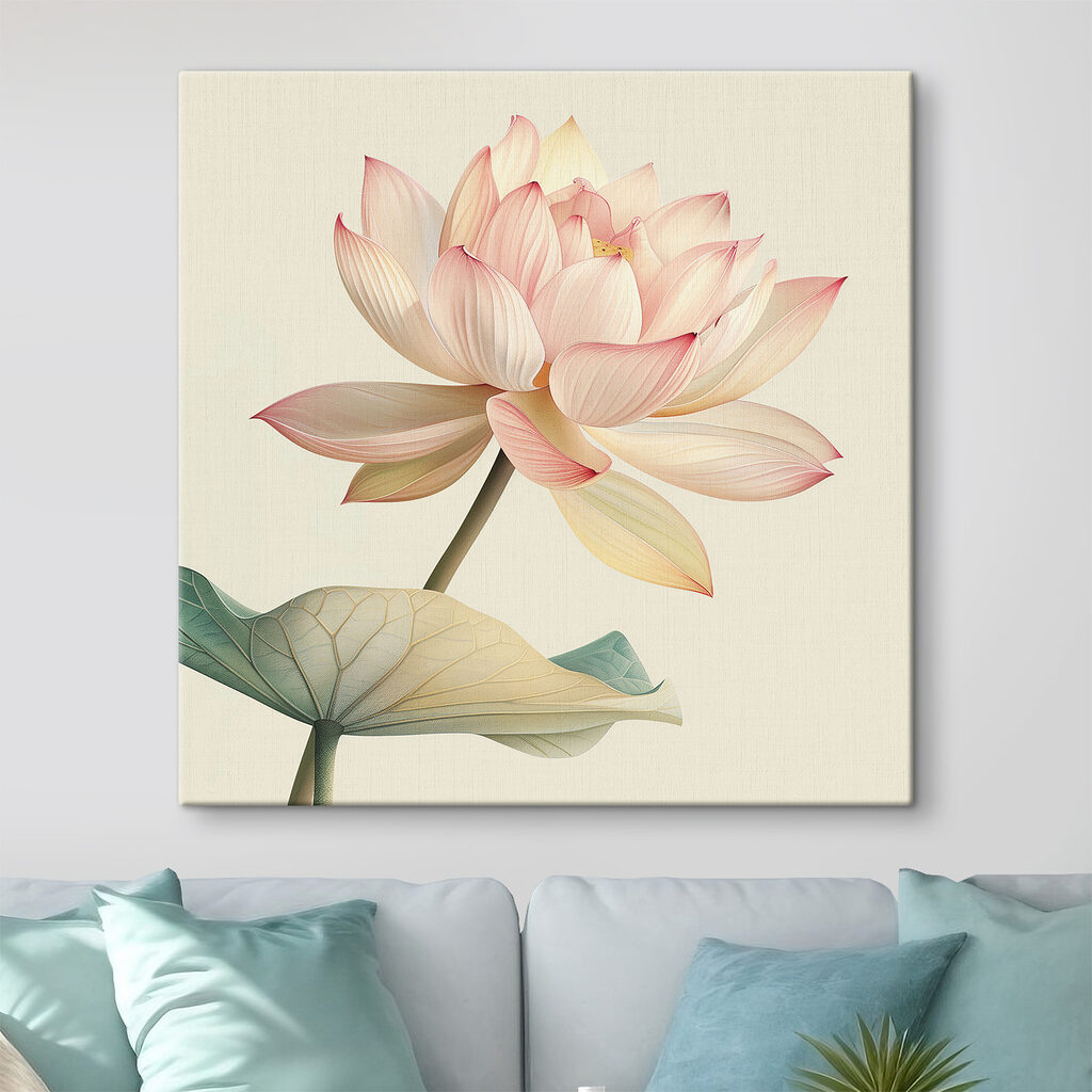 Gentle beauty of a blooming lotus