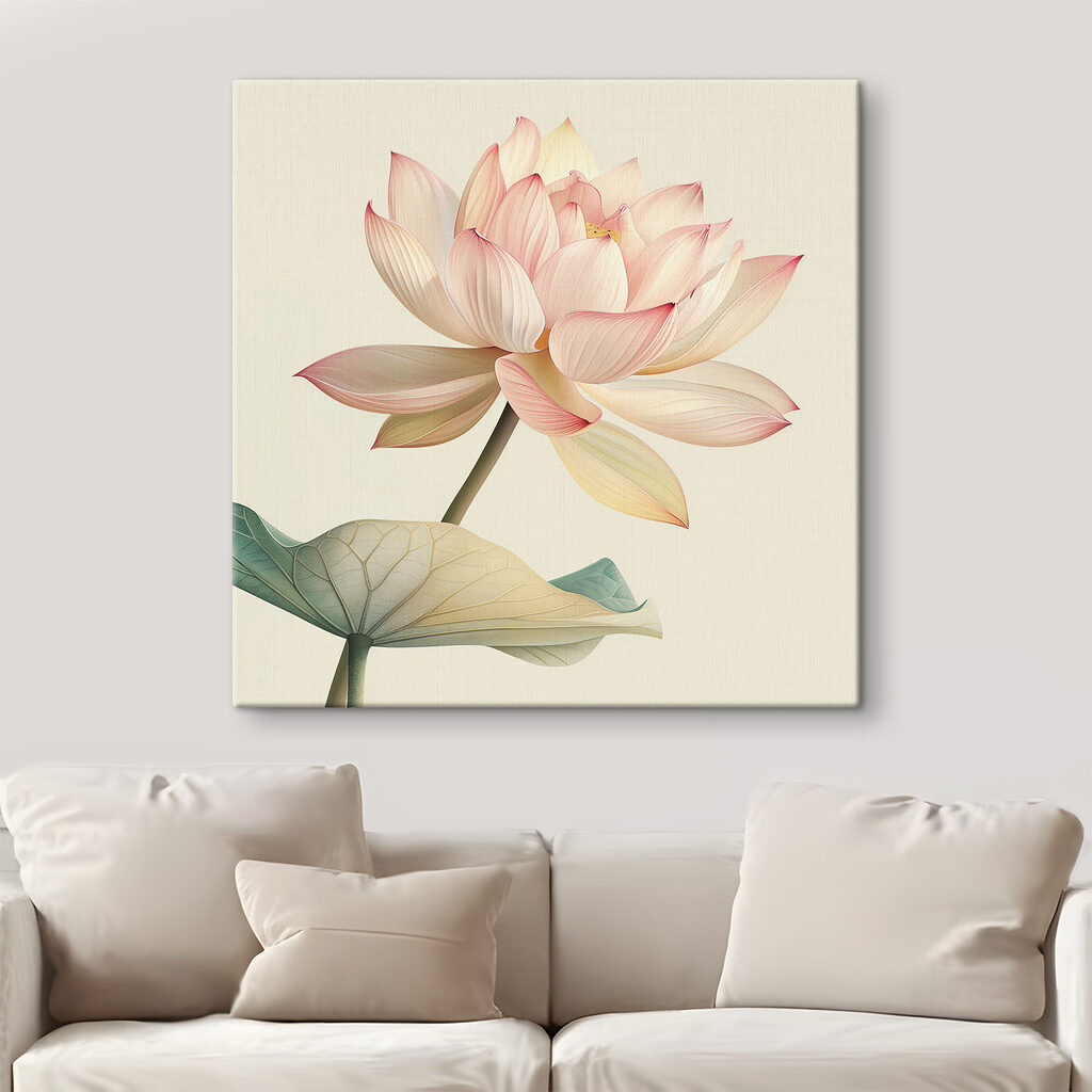 Gentle beauty of a blooming lotus