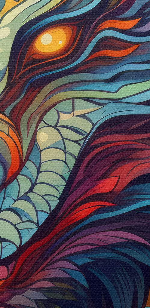 Colorful art of a dragon Colorful art of a dragon