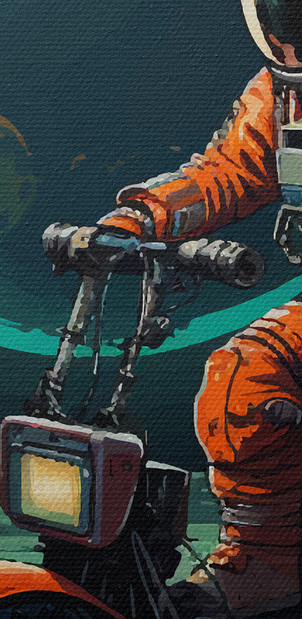 Astronaut na skútri na Mesiaci Astronaut na skútri na Mesiaci