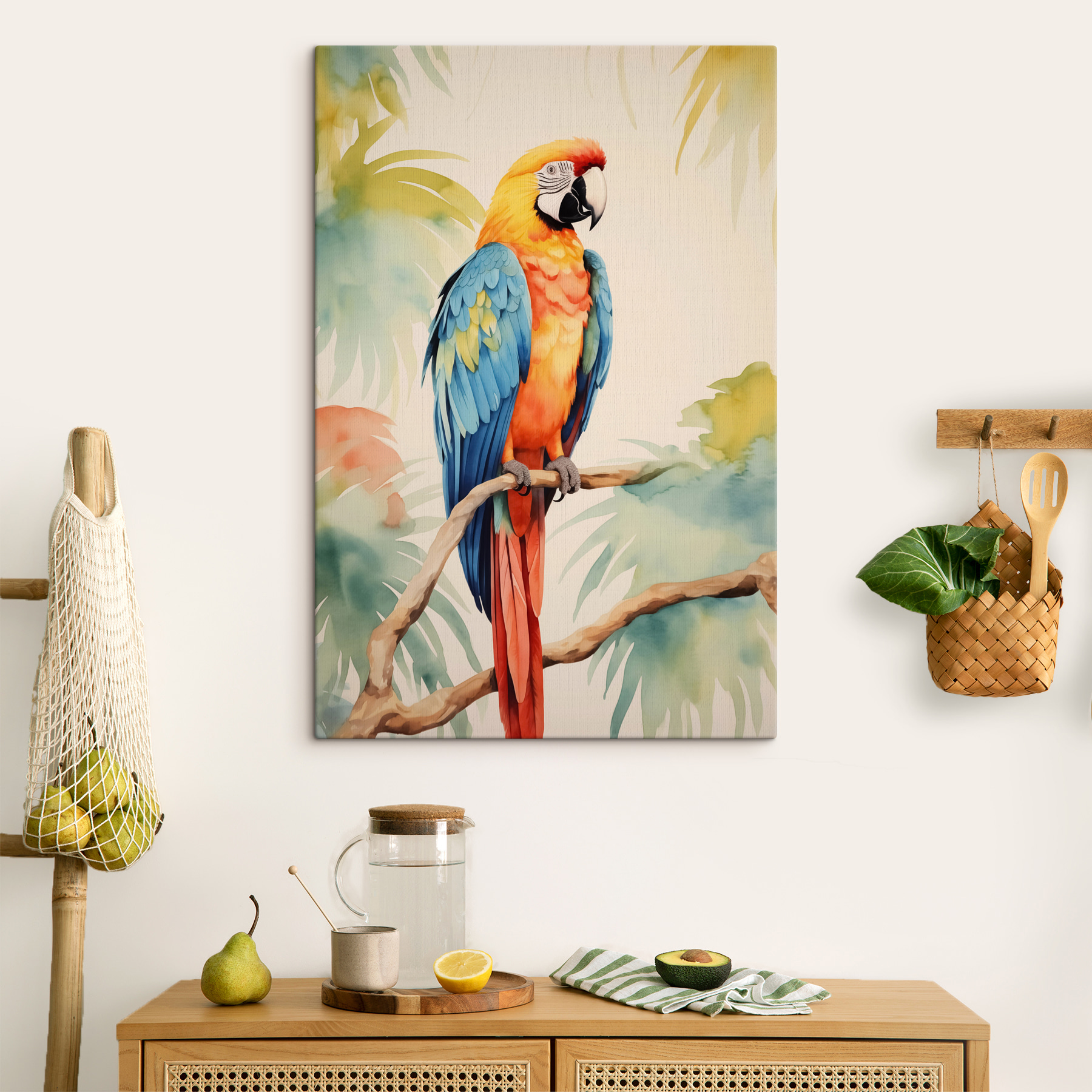 Colorful bird on a branch Colorful bird on a branch