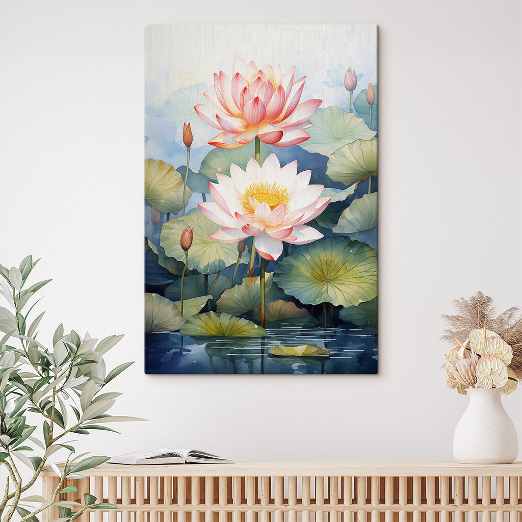 Painting of a flower and leaves