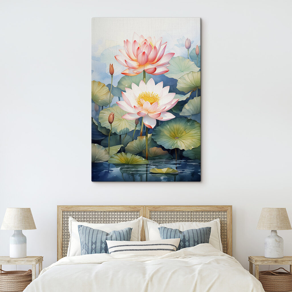 Painting of a flower and leaves