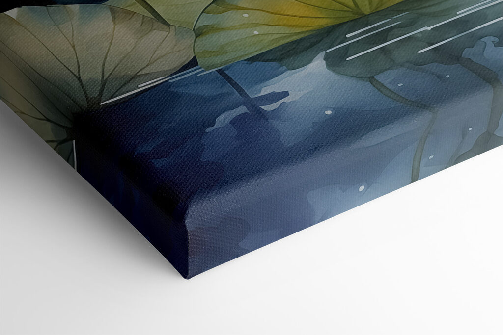 Painting of a flower and leaves
