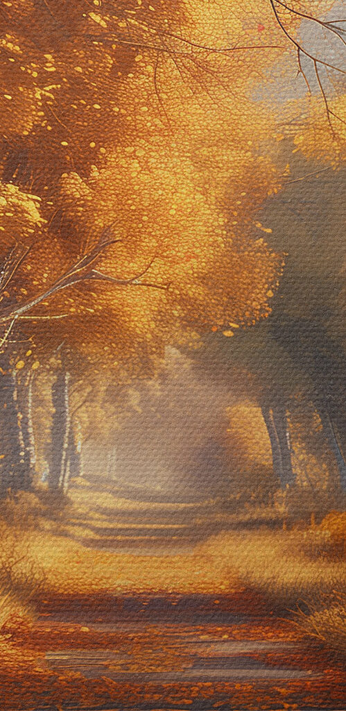 Path with orange leaves on it Path with orange leaves on it