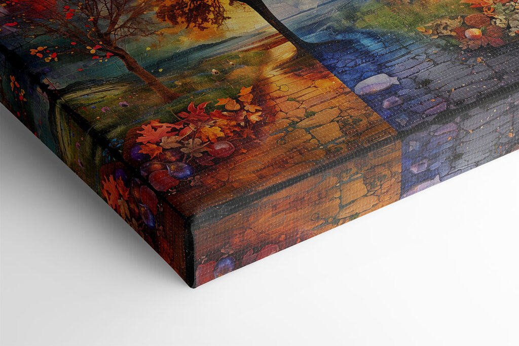 Painting of a tree and a path Painting of a tree and a path