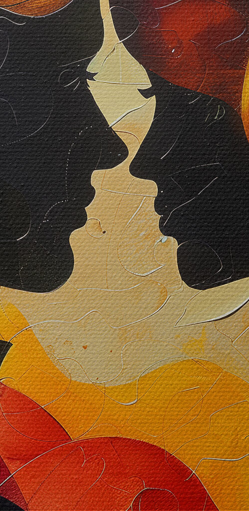 Man and woman looking at each other Man and woman looking at each other