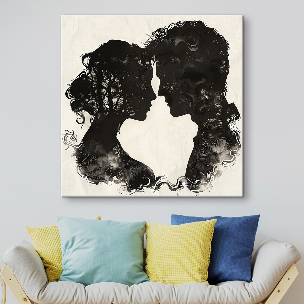 Man and woman face to face