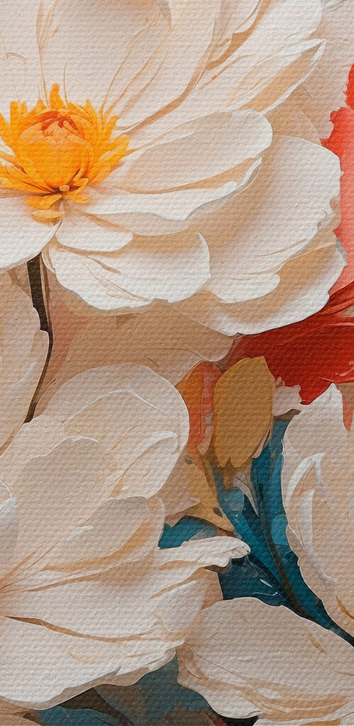 Group of white flowers with yellow center Group of white flowers with yellow center