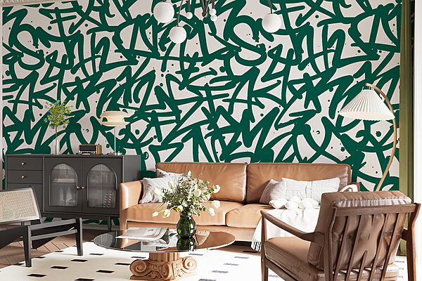 Vzor zelených písmen Vzor zelených písmen