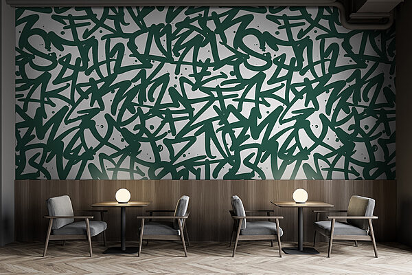 Vzor zelených písmen Vzor zelených písmen