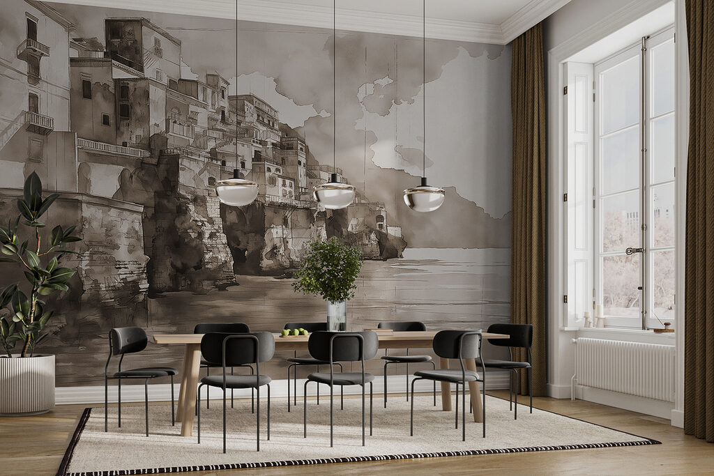 Watercolor of a city