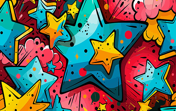 Colorful star pattern