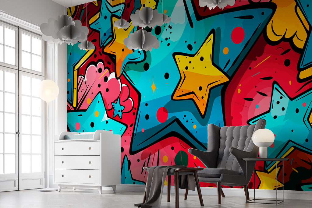 Colorful star pattern