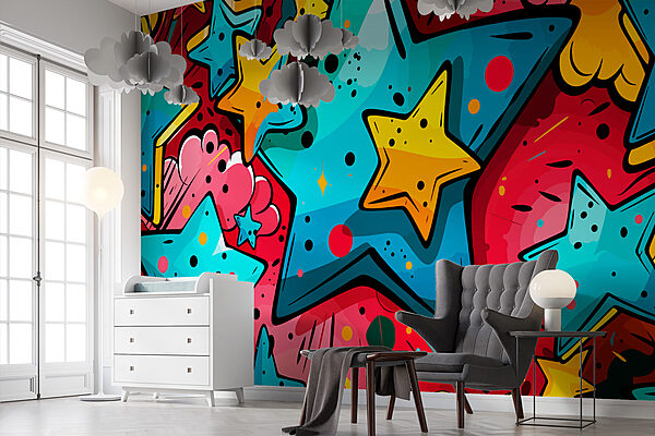 Colorful star pattern