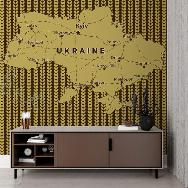 Mapa Ukrajiny s líniami a mestami Mapa Ukrajiny s líniami a mestami