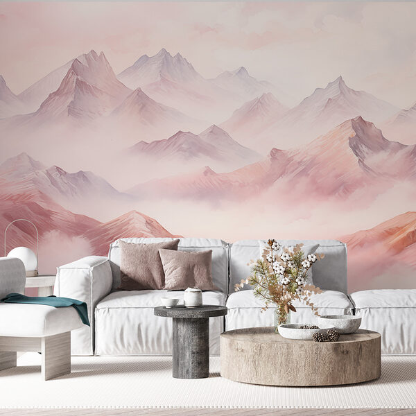 Painting of mountains and clouds Painting of mountains and clouds