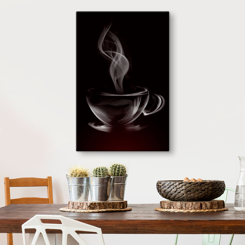 Glass cup with smoke Glass cup with smoke