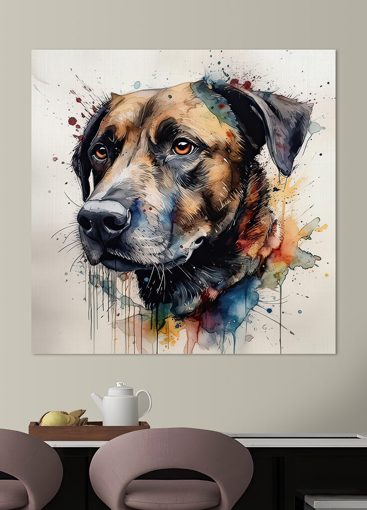 Painting of a dog