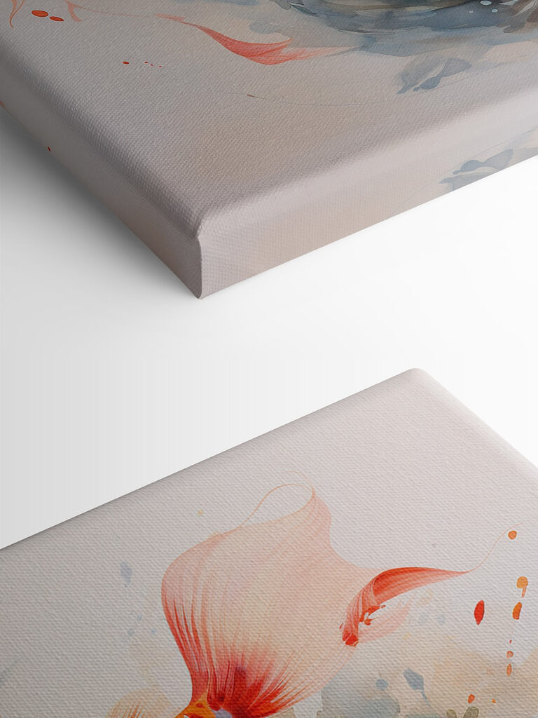 Group of orange and white fish Group of orange and white fish