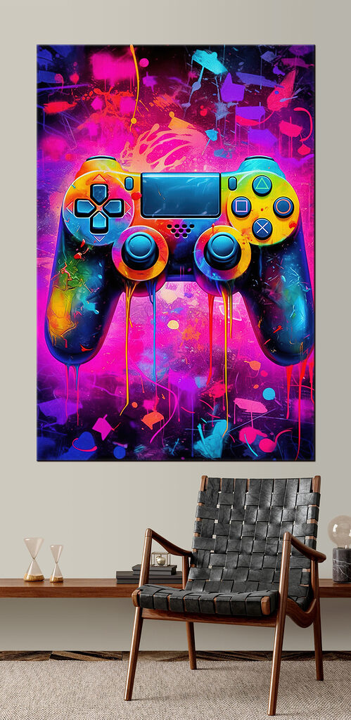 Colorful video game controller