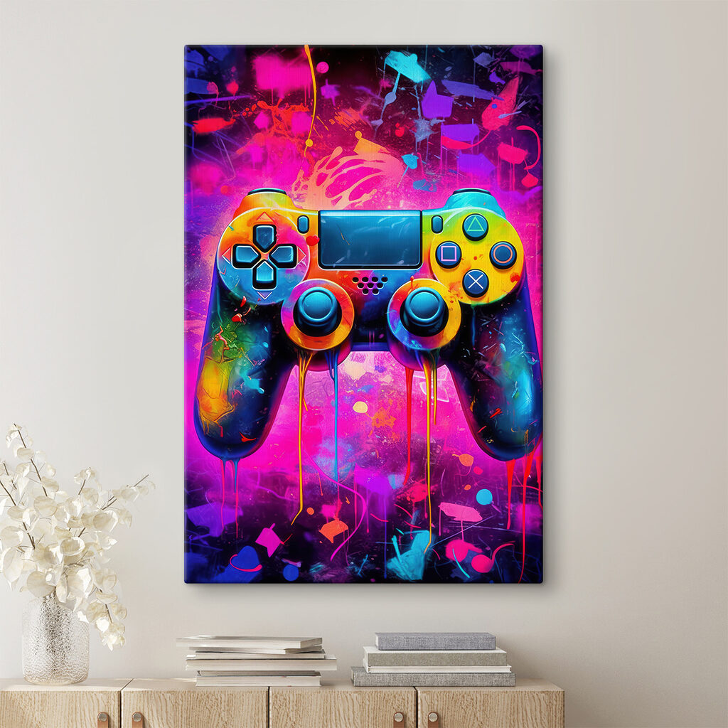 Colorful video game controller