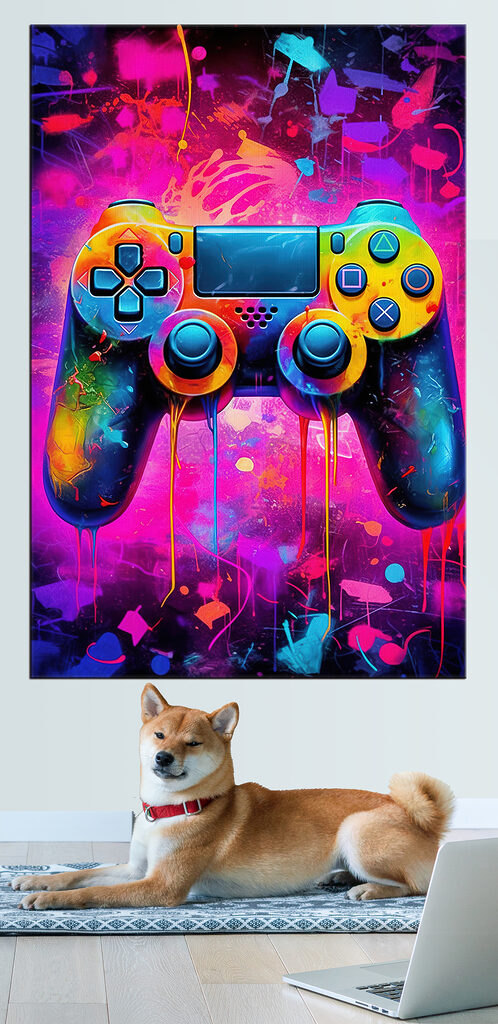 Colorful video game controller