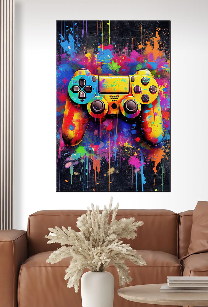 Colorful video game controller