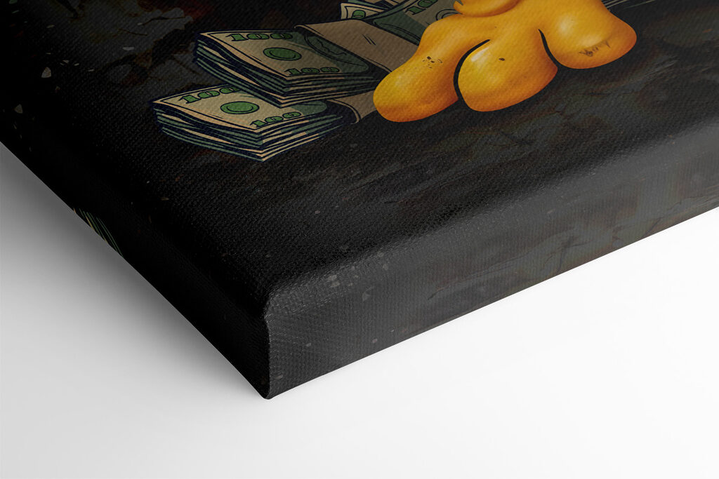 Cartoon duck wearing a jacket and holding a bunch of money Cartoon duck wearing a jacket and holding a bunch of money