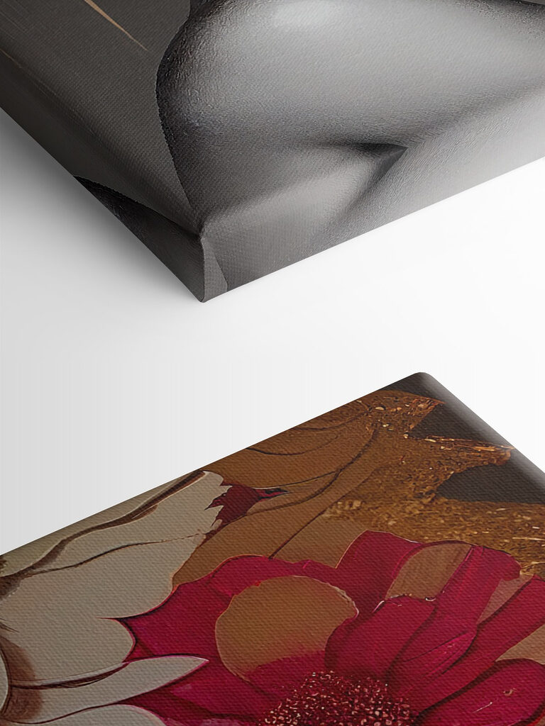 Woman with flowers on her head