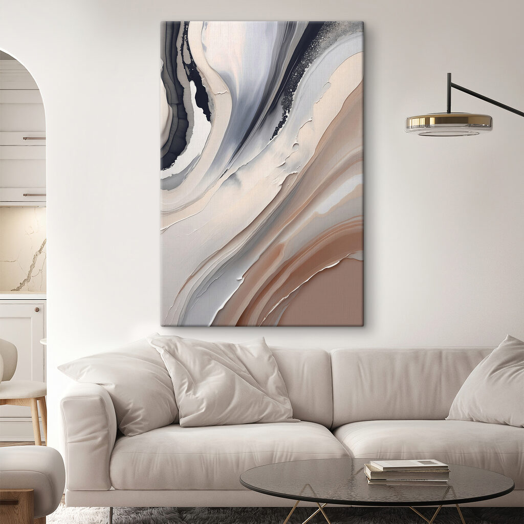 Close up of a painting