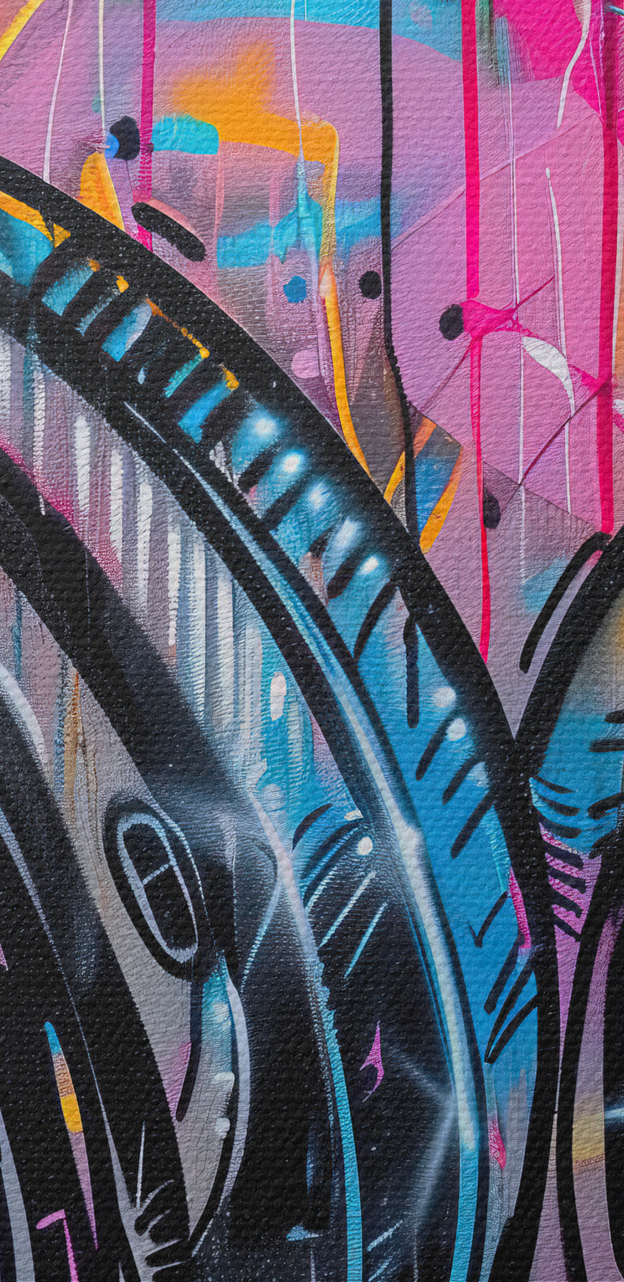 Graffiti slúchadiel na stene