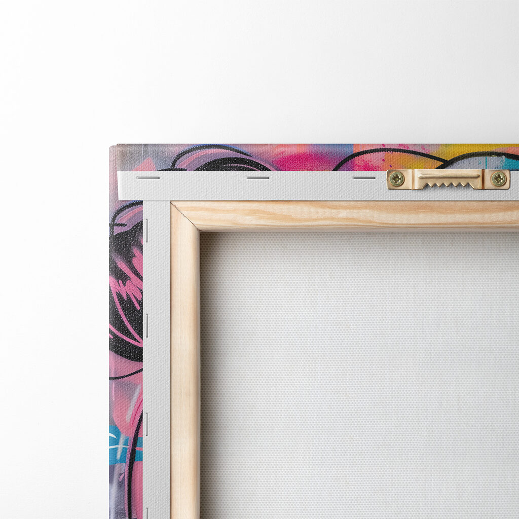 Graffiti of a woman with headphones Graffiti of a woman with headphones