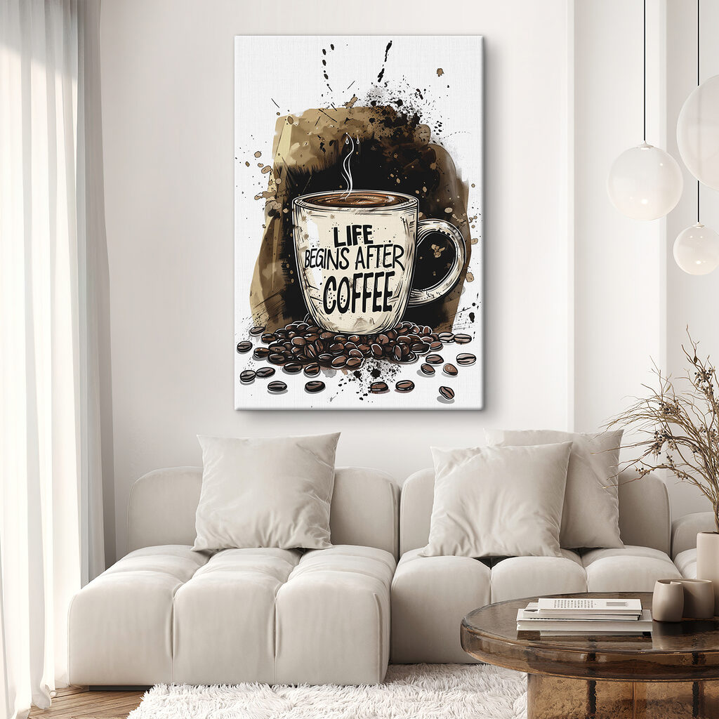 Coffee mug with a steamy liquid in it