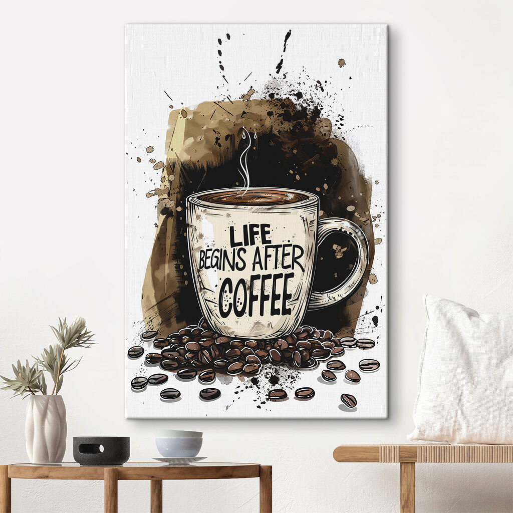 Coffee mug with a steamy liquid in it