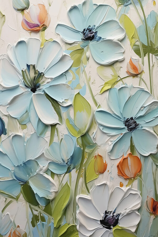 Maľba kvetov na stene Maľba kvetov na stene