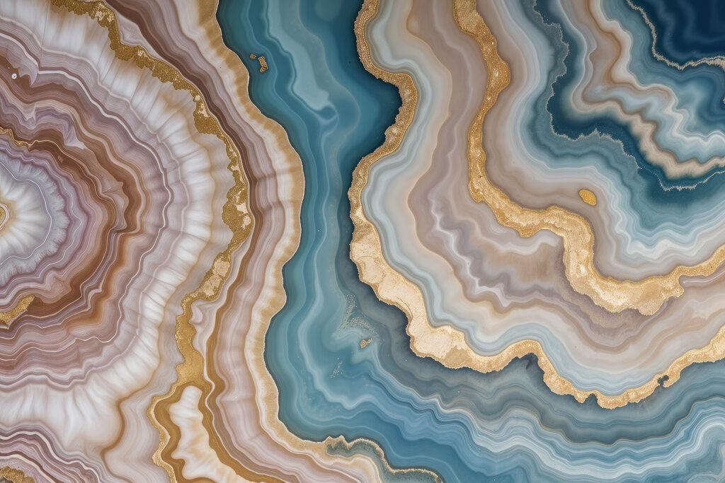 Elegant swirls of natural colors