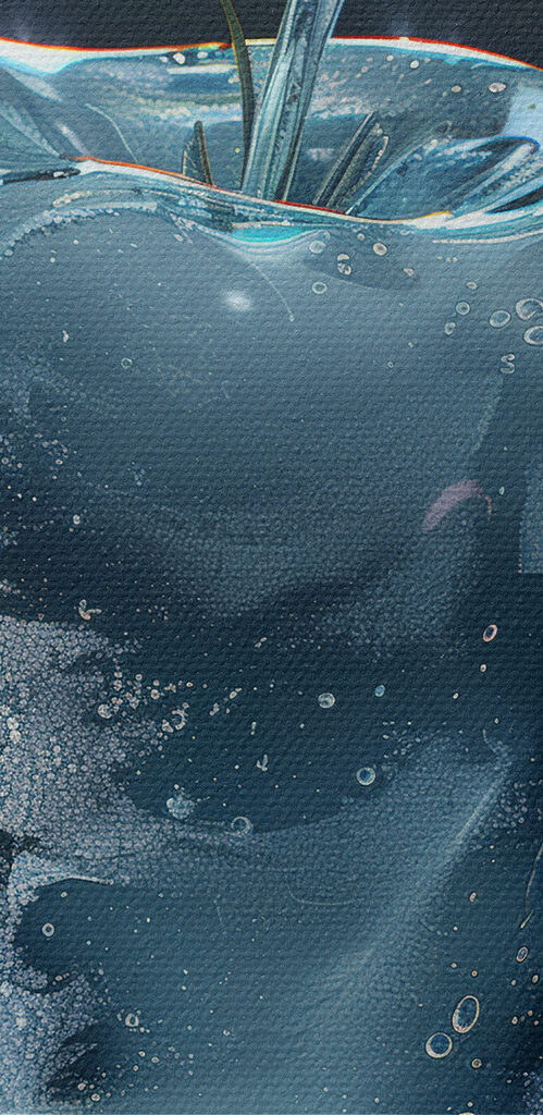 An apple shaped ice with a leaf An apple shaped ice with a leaf