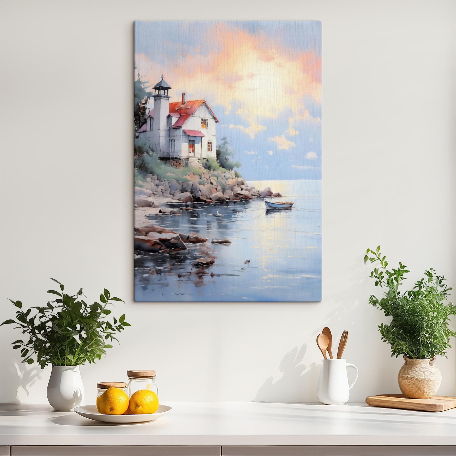 House on a rocky shore House on a rocky shore
