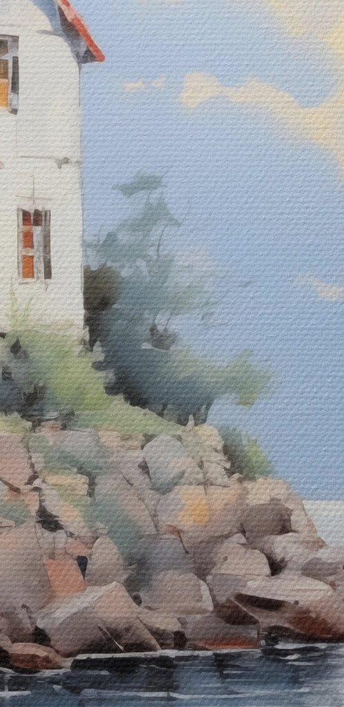 House on a rocky shore House on a rocky shore