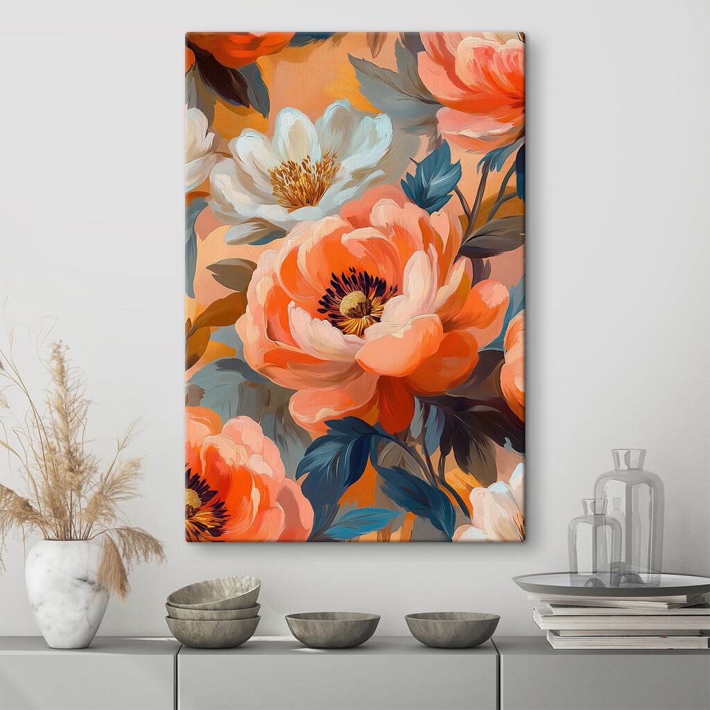 Vibrant blooms in soft pastel hues
