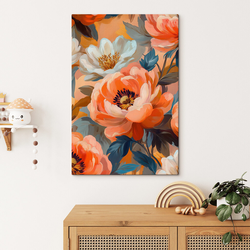 Vibrant blooms in soft pastel hues