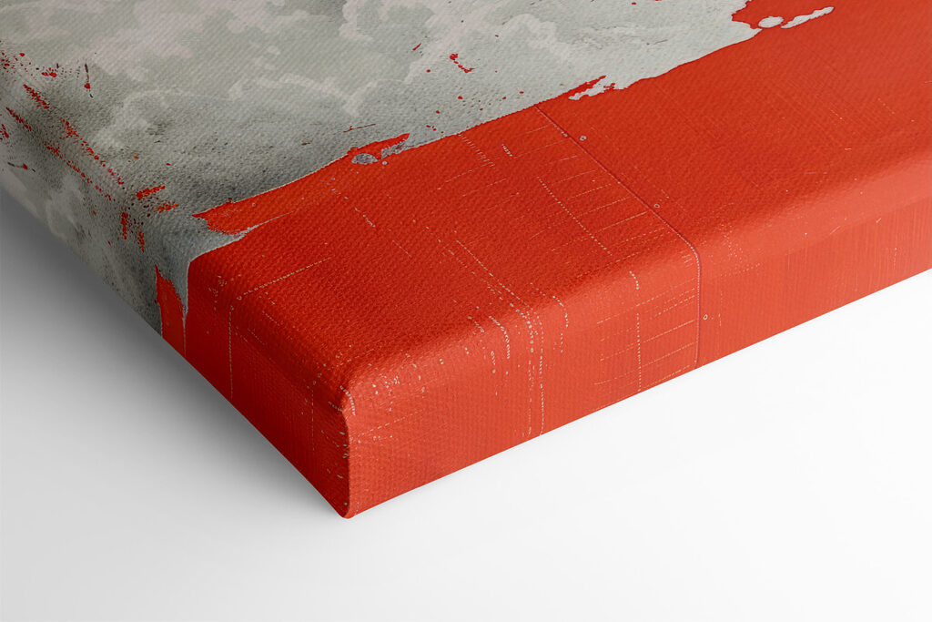 White clouds on a red background