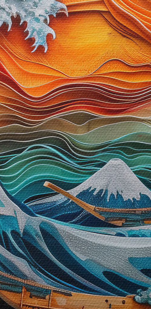 Painting of a wave