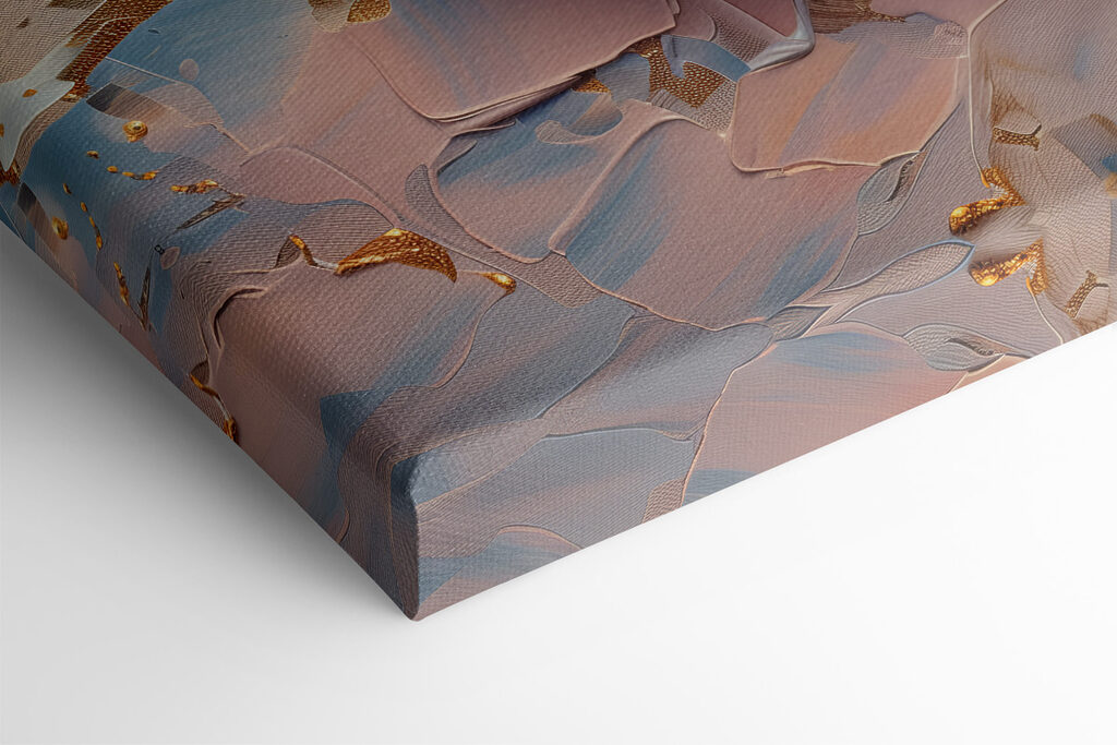 Blue petals adorn the canvas Blue petals adorn the canvas