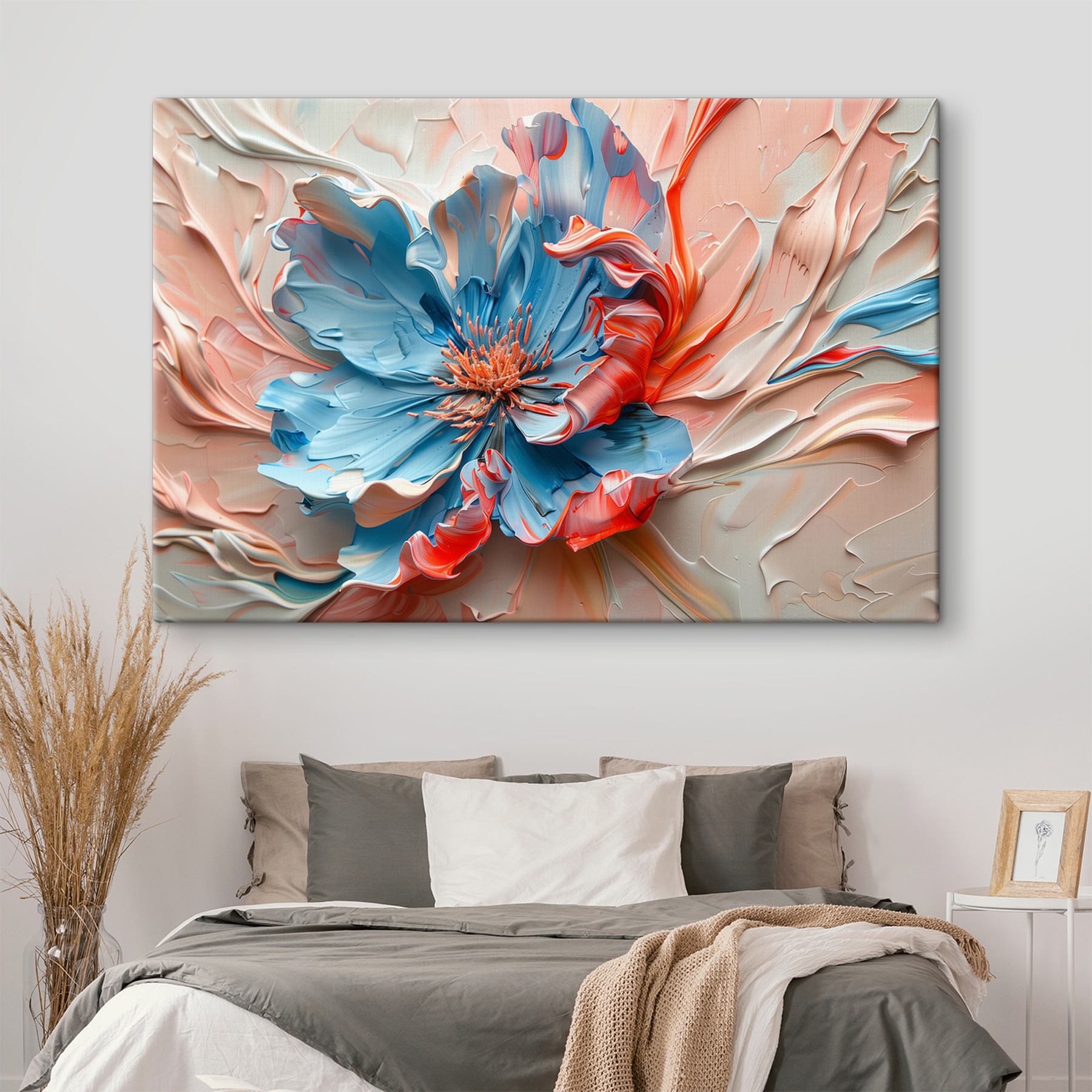 Blue and pink flower Blue and pink flower