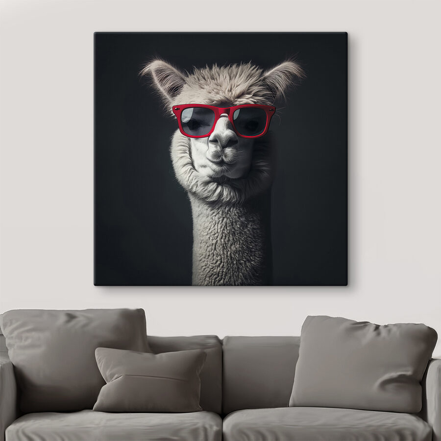 Obraz Lama s červenými slnečnými okuliarmi - Image 3