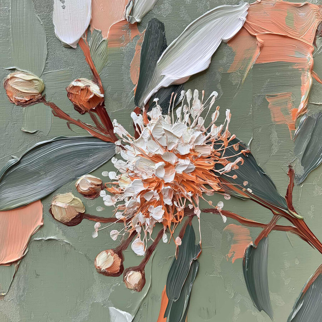 Painting of a flower Painting of a flower