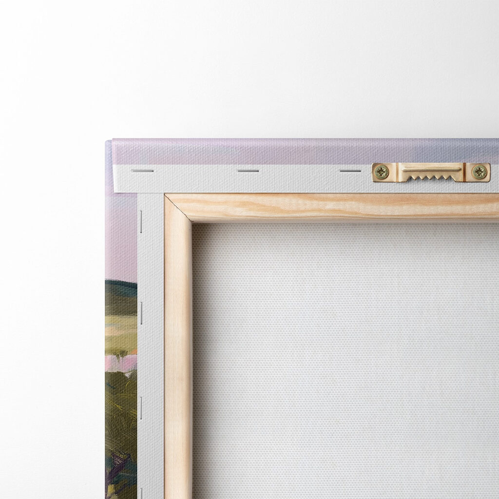 Painting of a landscape with trees and hills Painting of a landscape with trees and hills